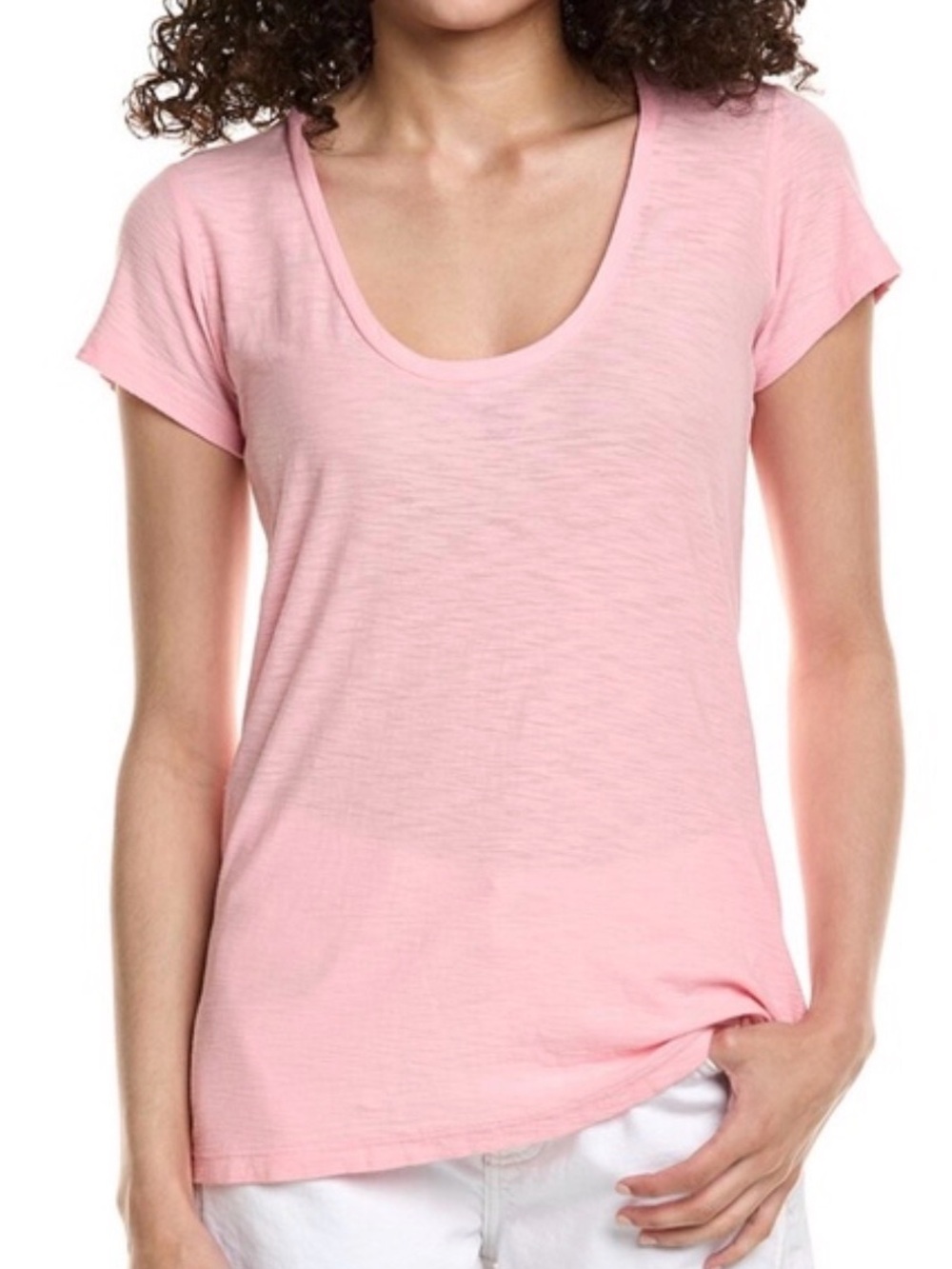 James Perse coral pink cotton short sleeve t-shirt
